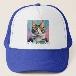 Ik hou van katten! trucker pet