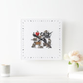 Ik hou van katten vierkante klok (Huis)