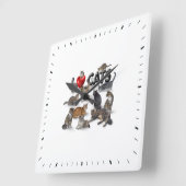 Ik hou van katten vierkante klok (Hoek)