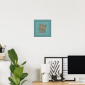 "Ik hou van katten" voor muren Poster (Thuiskantoor)