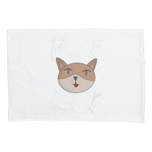 Ik hou van kattendekdekdekdekdekdekbedden. kussensloop (Voorkant)