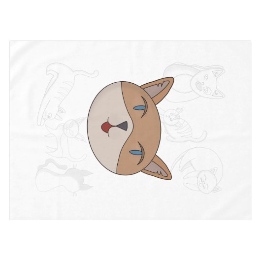 Ik hou van kattendekdekdekdekdekdekbedden. tafelkleed (Voorkant (Horizontaal))