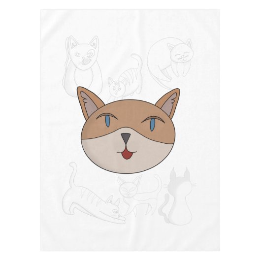 Ik hou van kattendekdekdekdekdekdekbedden. tafelkleed (Voorkant)