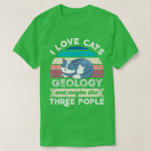Ik hou van Kattengeologie en als Drie Mensen T-shirt (Design voorkant)