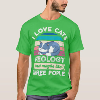 Ik hou van Kattengeologie en als Drie Mensen T-shirt