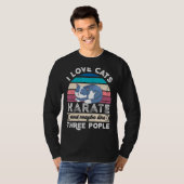 Ik hou van kattenkaraat en van drie mensen t-shirt (Voorkant volledig)