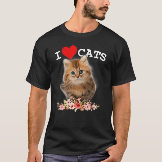 Ik hou van kattenkat waar ik van hou t-shirt (Voorkant)