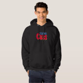 Ik hou van kattenkattenkat hoodie (Voorkant volledig)