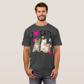 Ik hou van kattenliefje. Ik hou van Kittens T-shirt (Voorkant volledig)