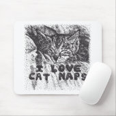 Ik hou van kattenluiers, kat slapen muismat (Met muis)