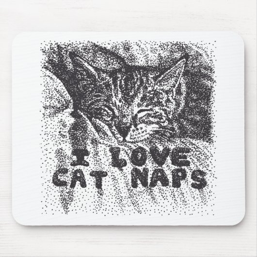 Ik hou van kattenluiers, kat slapen muismat (Voorkant)