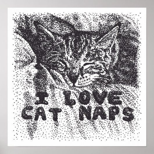Ik hou van kattenluiers, kat slapen poster (Voorkant)