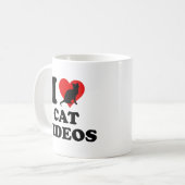 Ik hou van kattenvideo's koffiemok (Voorkant links)