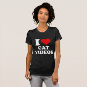 Ik hou van kattenvideo's t-shirt (Voorkant volledig)
