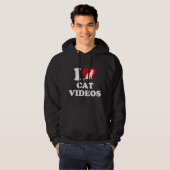 Ik hou van katvideo's hoodie (Voorkant volledig)