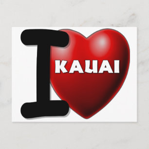 Ik hou van Kauai, Hawaii Briefkaart
