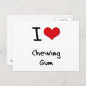 Ik hou van kauwgom briefkaart (Voorkant / Achterkant)