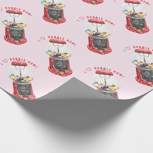 Ik hou van kauwgom cadeaupapier (Hoek)