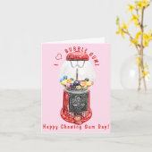 Ik hou van kauwgom kaart (Gele Bloem)