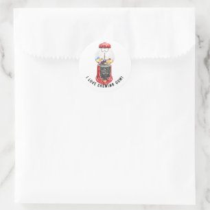 Ik hou van kauwgom ronde sticker