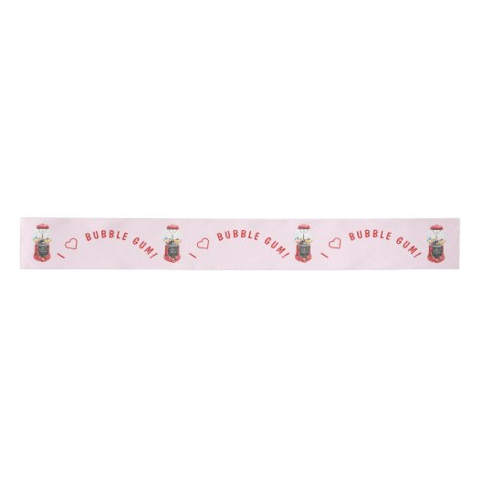 Ik hou van kauwgom satijnen lint (Voorkant)