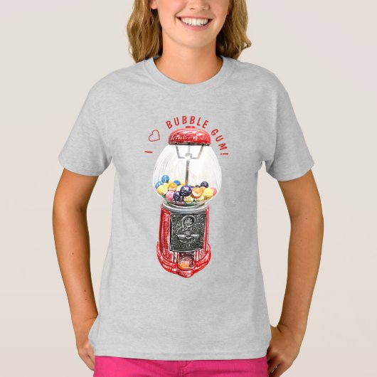 Ik hou van kauwgom t-shirt (Voorkant)