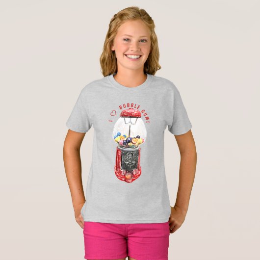 Ik hou van kauwgom t-shirt (Voorkant volledig)