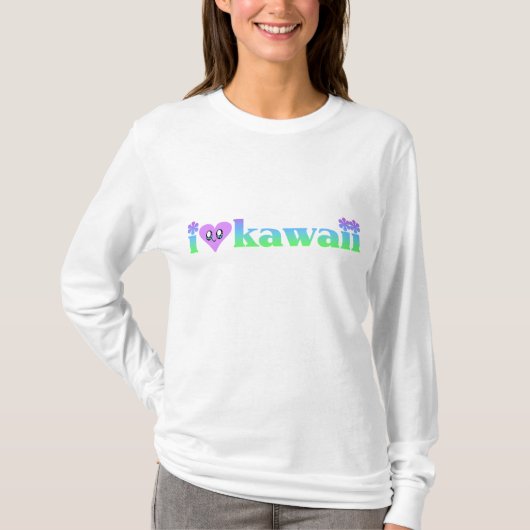 Ik hou van Kawaii Trui T-shirt (Voorkant)
