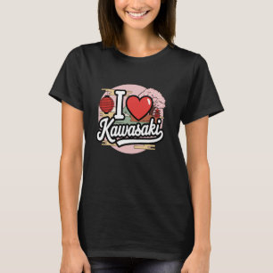 Ik hou van Kawasaki Japan Sakura Kersenbloesem Jap T-shirt
