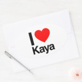 ik hou van kaya ovale sticker (Envelop)