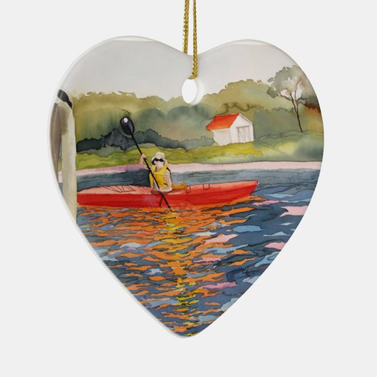Ik hou van Kayaking Ornament (Rechts)