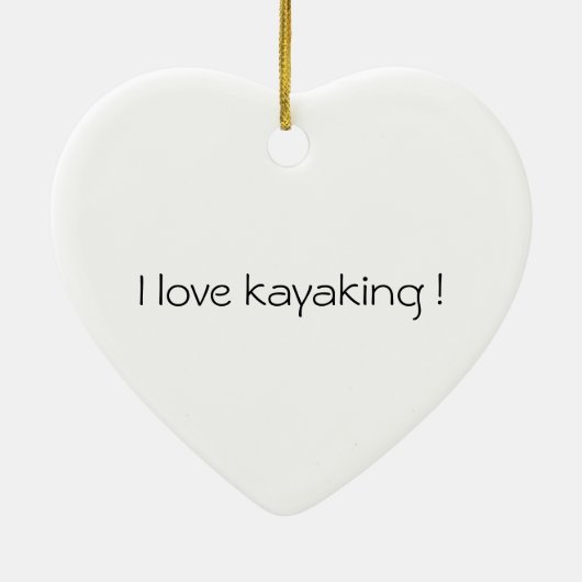 Ik hou van Kayaking Ornament (Achterkant)