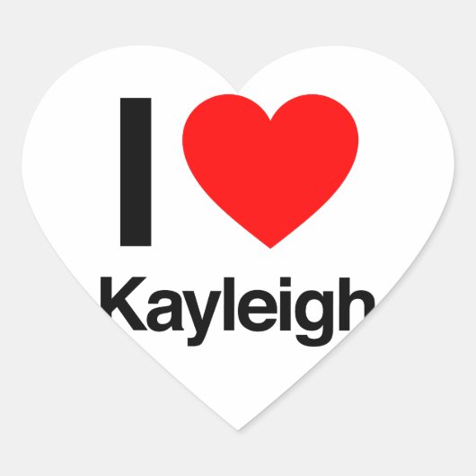 ik hou van kayleigh hart sticker (Voorkant)