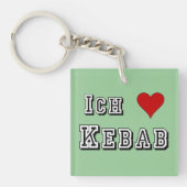 Ik hou van kebab Duitse Duits Sleutelhanger (Voorkant)