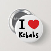 Ik hou van Kebabs Ronde Button 5,7 Cm (Voorkant /achterkant)