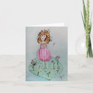 Ik hou van kegelbloemen notitiekaartje