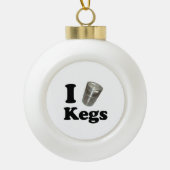 Ik hou van Kegs Keramische Bal Ornament (Voorkant)