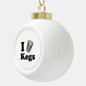 Ik hou van Kegs Keramische Bal Ornament (Rechts)