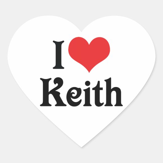 Ik hou van Keith Hart Sticker (Voorkant)