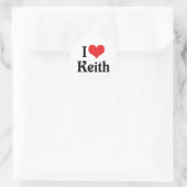 Ik hou van Keith Ronde Sticker (Tas)