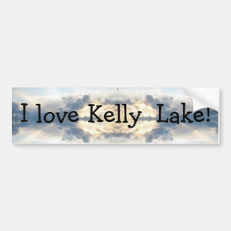 Ik hou van Kelly Lake Sunset Collage Bumpersticker