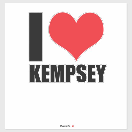 Ik hou van Kempsey Sticker (Vel)