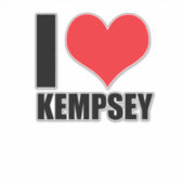 Ik hou van Kempsey Sticker (Voorkant)
