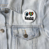 Ik hou van Kendall Ronde Button 5,7 Cm (In situ)