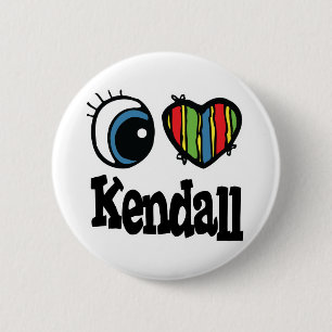 Ik hou van Kendall Ronde Button 5,7 Cm