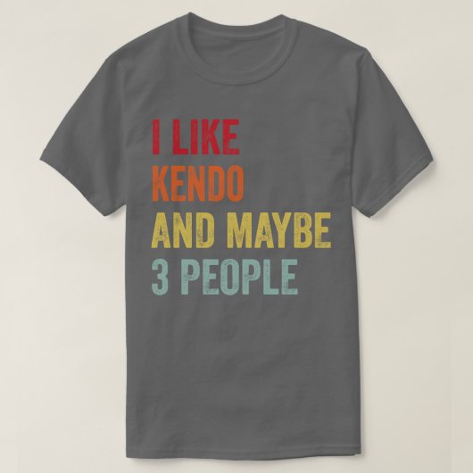 Ik hou van Kendo misschien 3 mensen T-shirt (Design voorkant)