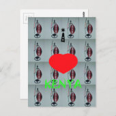 Ik hou van Kenia Art Print Briefkaart (Voorkant / Achterkant)