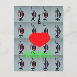 Ik hou van Kenia Art Print Briefkaart