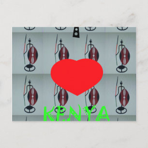 Ik hou van Kenia Art Print Briefkaart