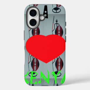 Ik hou van Kenia Art Print iPhone 16 Hoesje
